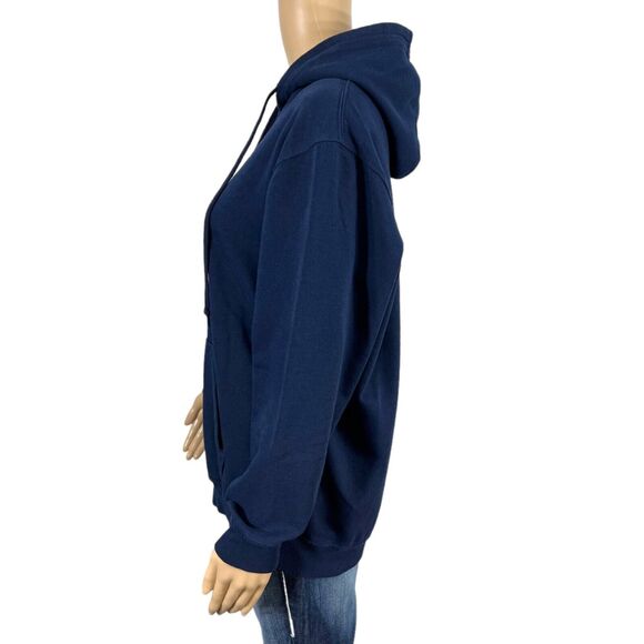 Under Armour Womens Hoodie Hooded Sweatshirt Pullover Navy Blue Logo Large - Picture 6 of 9